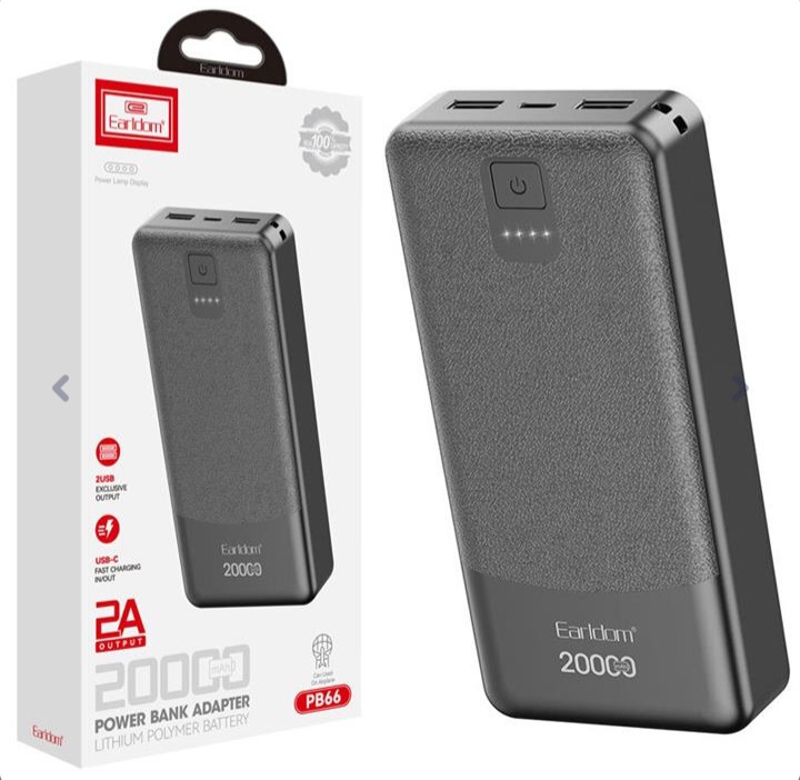 پاور بانک ارلدام ET-PB66 10W ظرفیت 20000 میلی آمپر ساعت